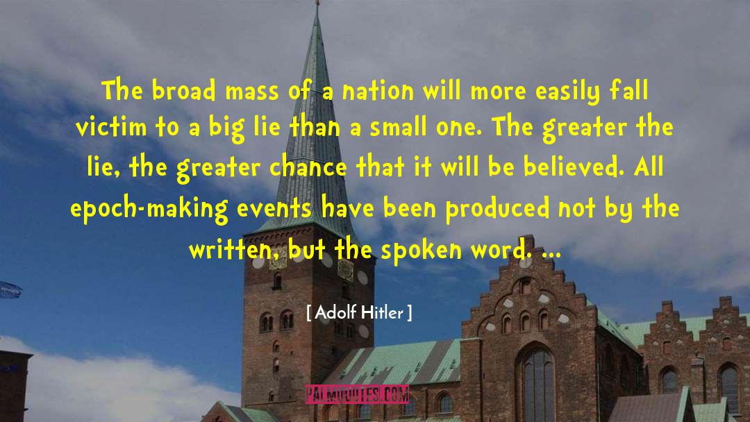 Big Lie quotes by Adolf Hitler