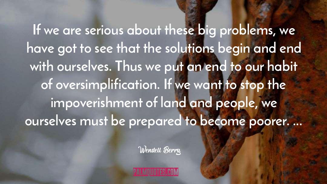 Big Problems quotes by Wendell Berry