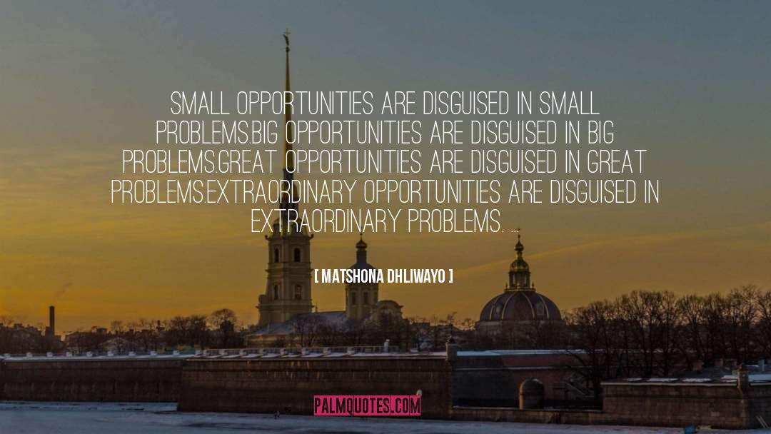 Big Problems quotes by Matshona Dhliwayo