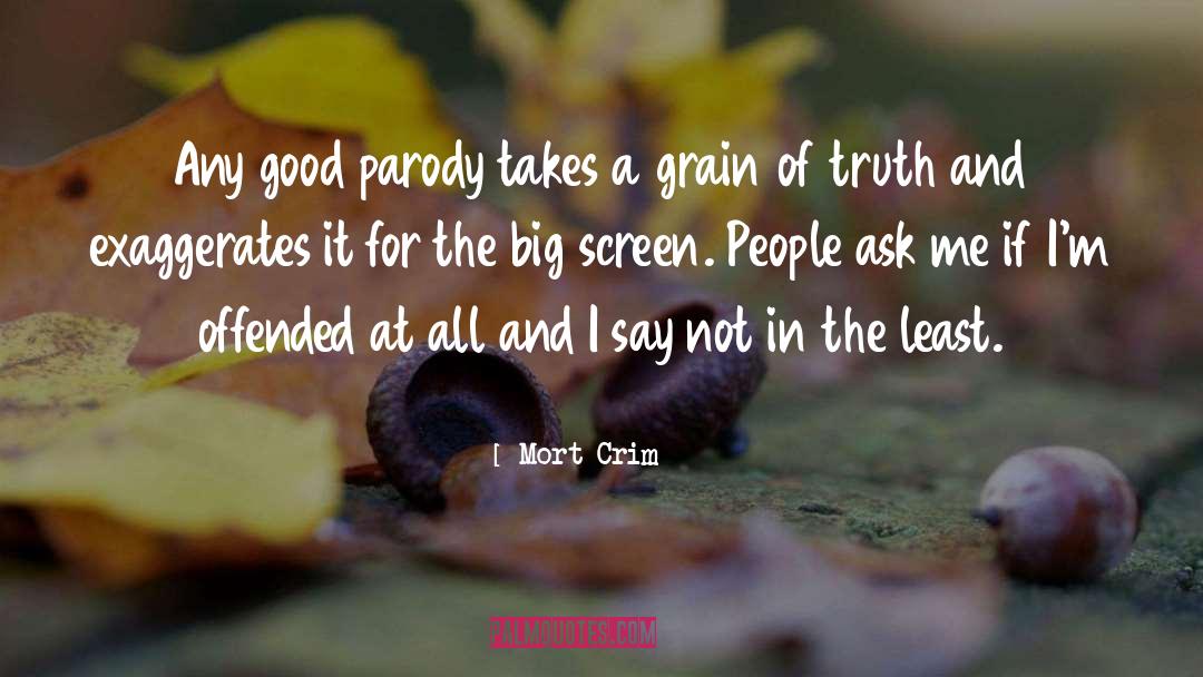 Big Screen quotes by Mort Crim