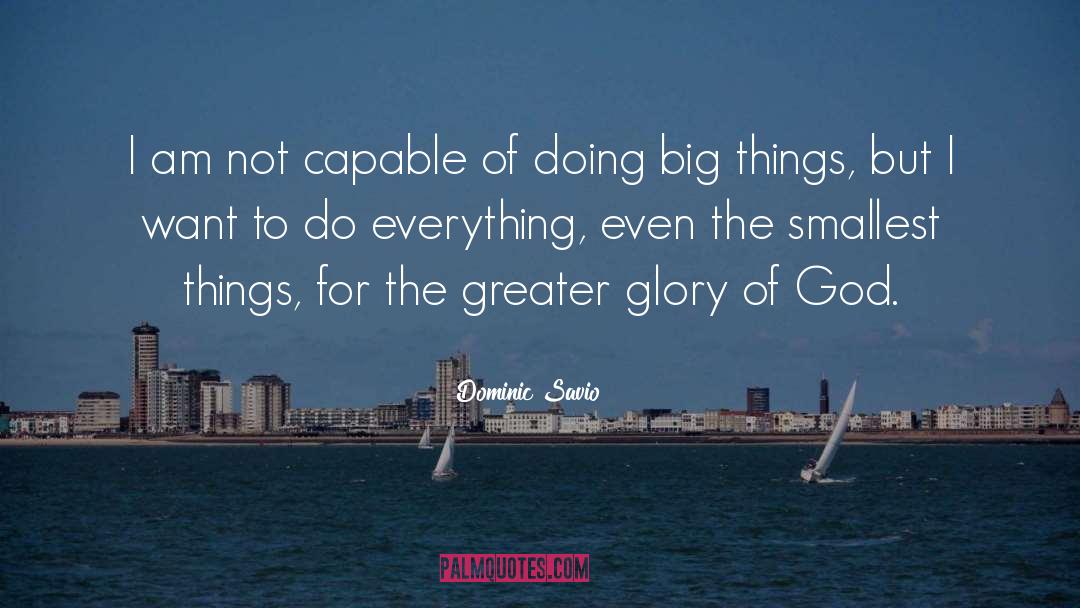 Big Things quotes by Dominic Savio