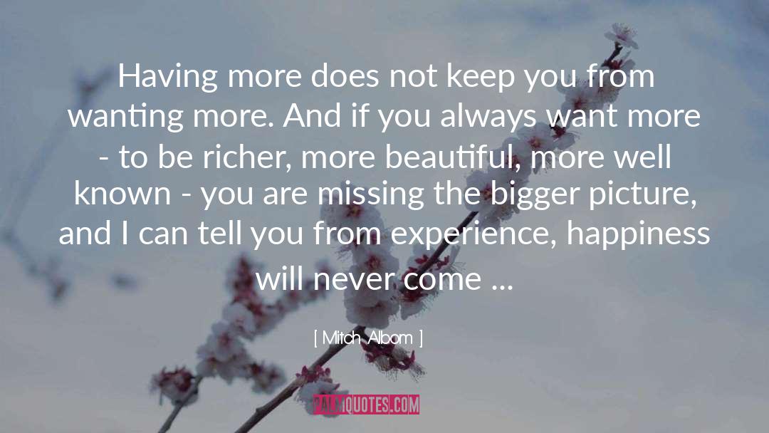 Bigger Picture quotes by Mitch Albom