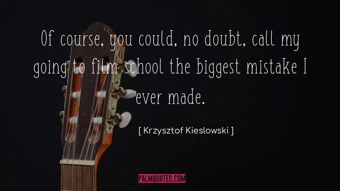 Biggest Mistake quotes by Krzysztof Kieslowski