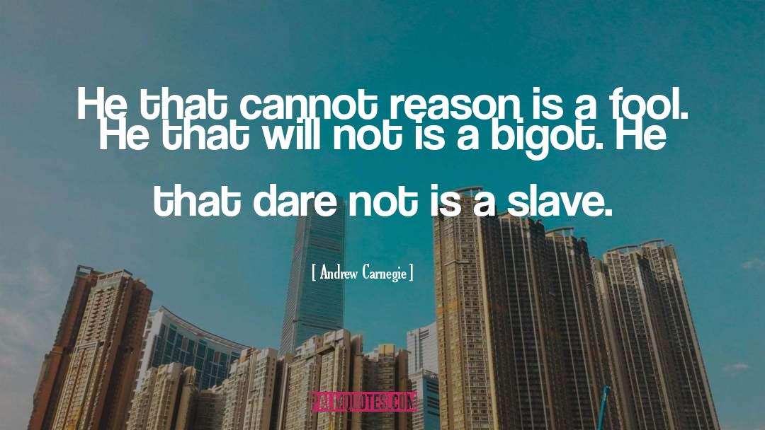Bigot quotes by Andrew Carnegie
