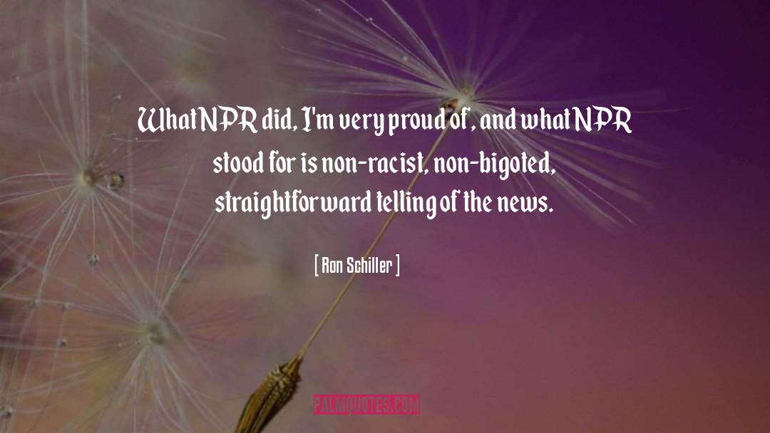 Bigoted quotes by Ron Schiller