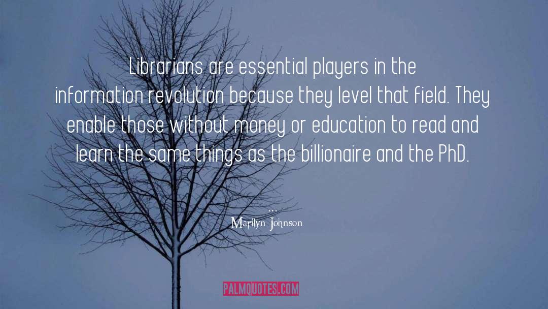 Billionaire quotes by Marilyn Johnson
