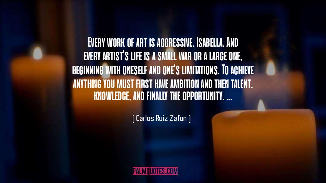 Bindhammer Artist quotes by Carlos Ruiz Zafon
