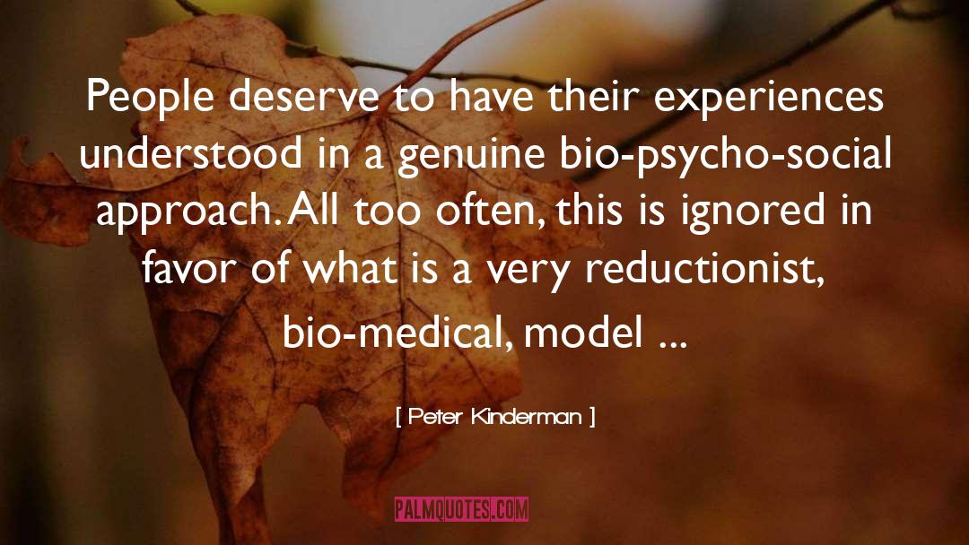 Bio quotes by Peter Kinderman