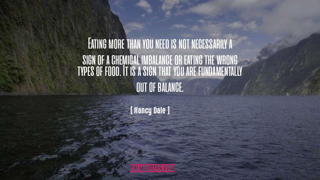 Biochemical Imbalance quotes by Nancy Dale