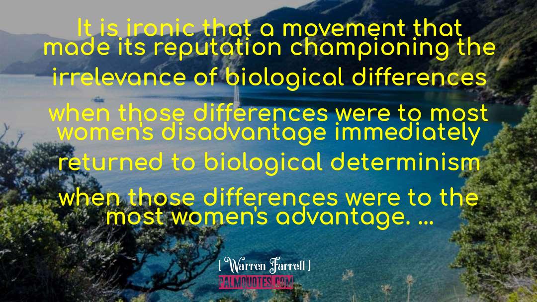 Biological Differences quotes by Warren Farrell