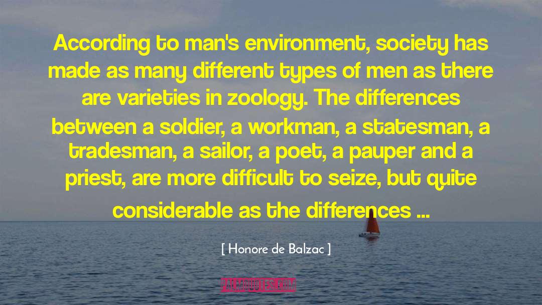 Biological Differences quotes by Honore De Balzac