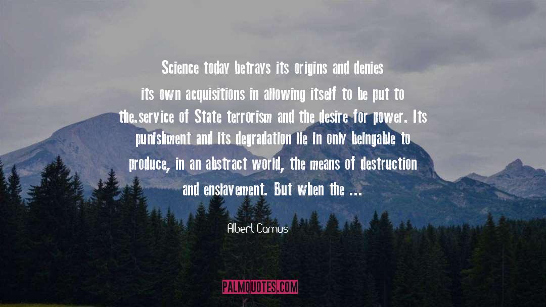 Biological Terrorism quotes by Albert Camus