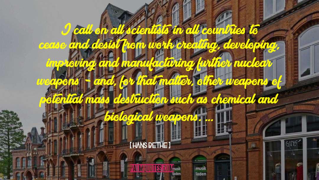 Biological Weapons quotes by Hans Bethe