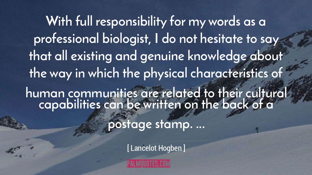 Biologist quotes by Lancelot Hogben