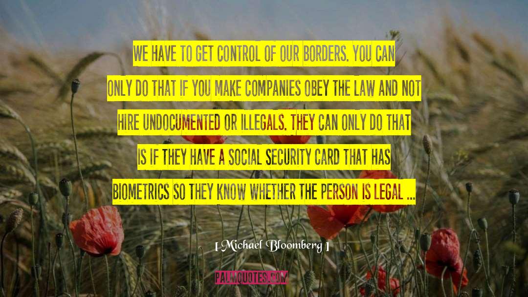 Biometrics quotes by Michael Bloomberg