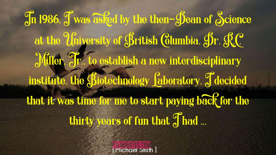 Biotechnology quotes by Michael Smith