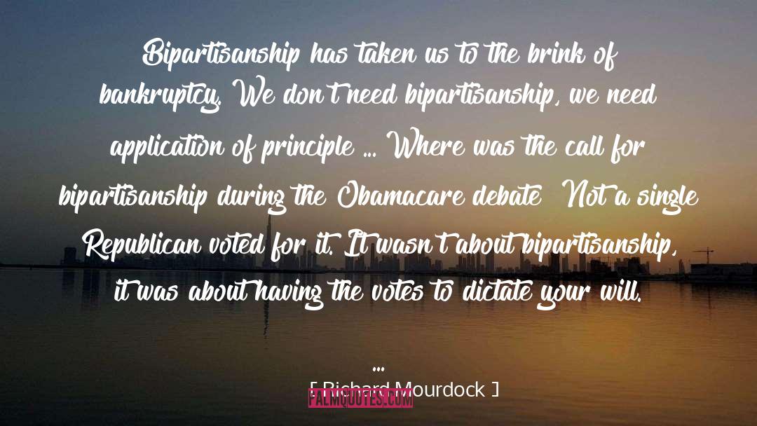 Bipartisanship quotes by Richard Mourdock