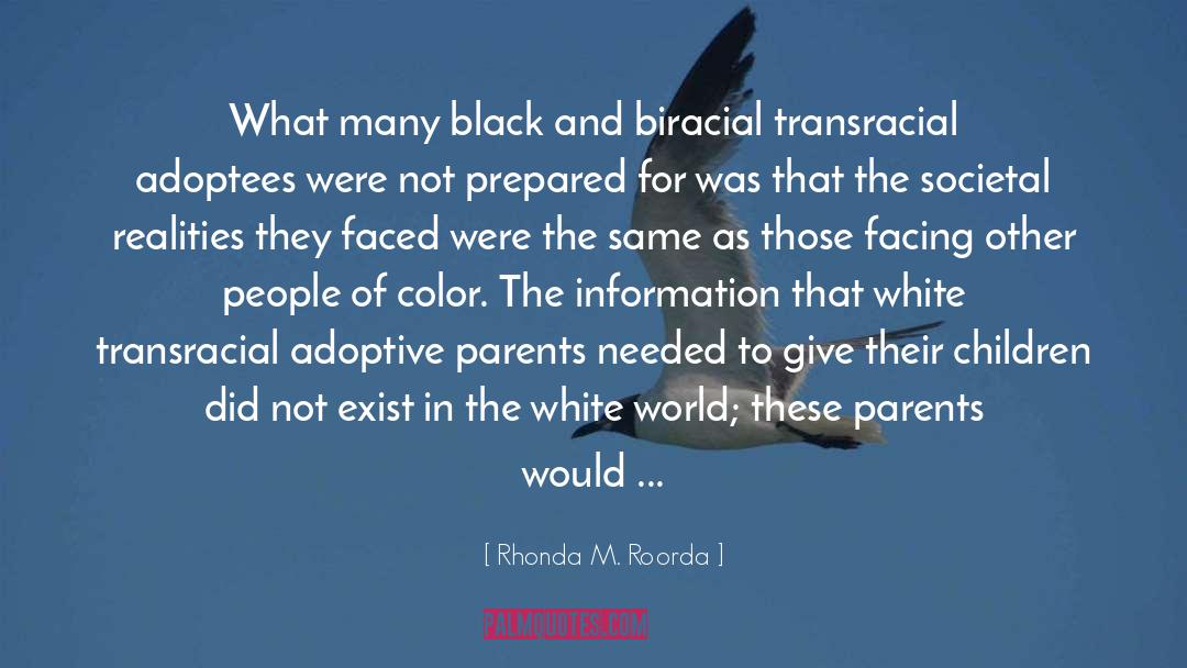 Biracial quotes by Rhonda M. Roorda