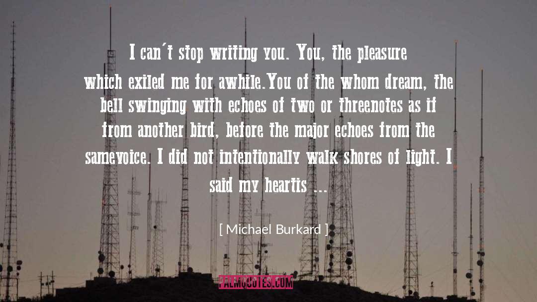 Bird Flying quotes by Michael Burkard