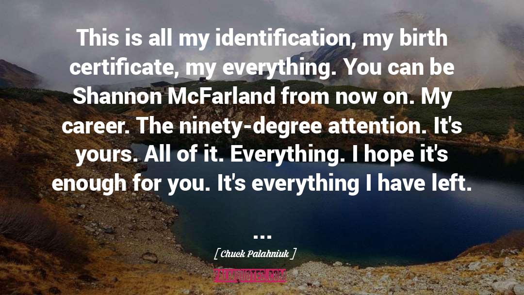 Birth Certificate quotes by Chuck Palahniuk