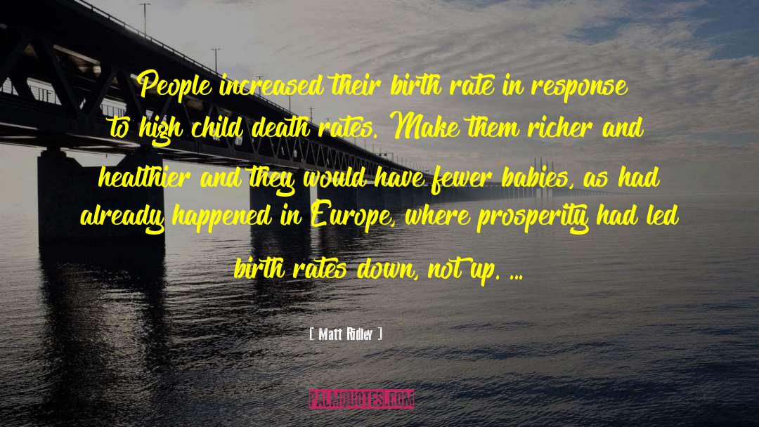 Birth Rate quotes by Matt Ridley