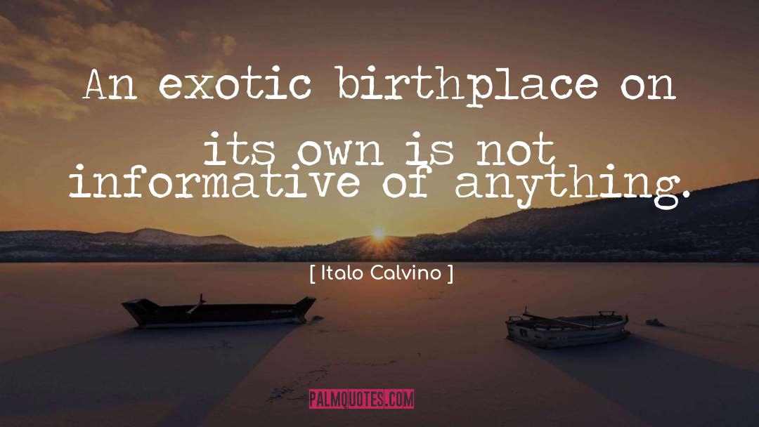 Birthplace quotes by Italo Calvino