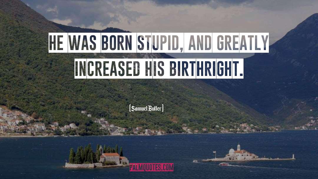 Birthright quotes by Samuel Butler