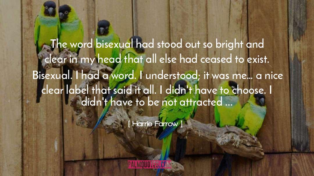 Bisexual quotes by Harrie Farrow