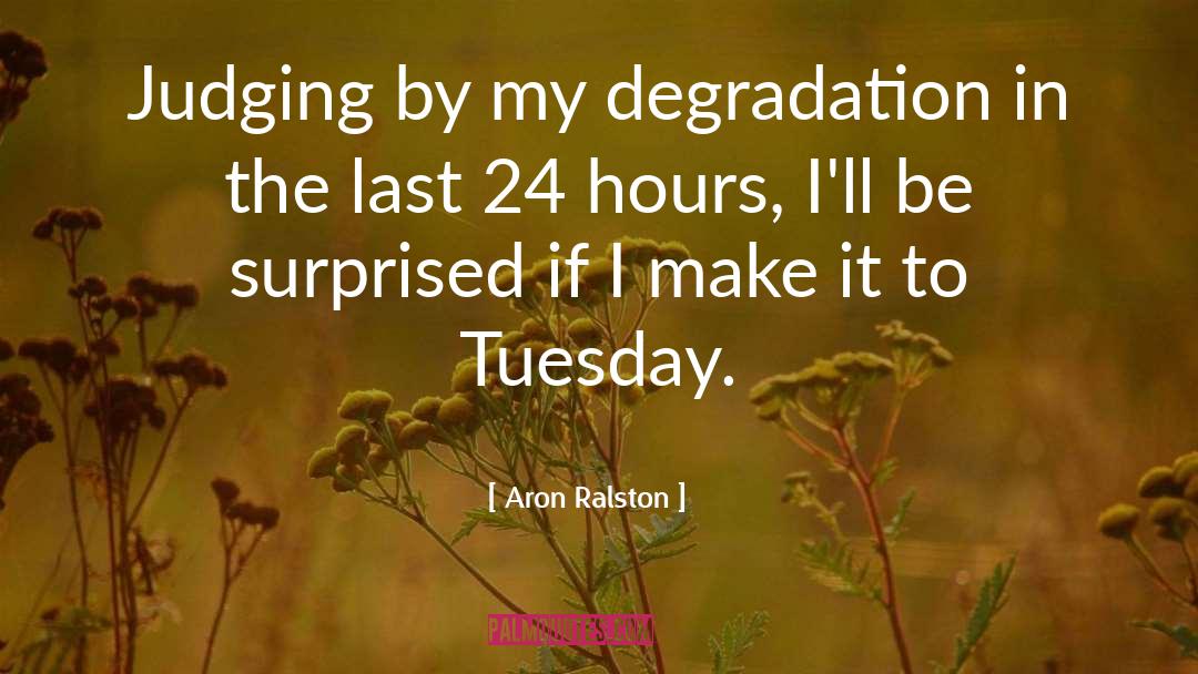 Bison It Was Tuesday Quote quotes by Aron Ralston