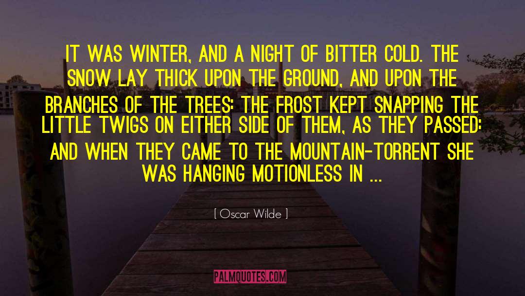 Bitter Cold quotes by Oscar Wilde