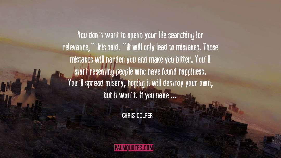 Bitter quotes by Chris Colfer