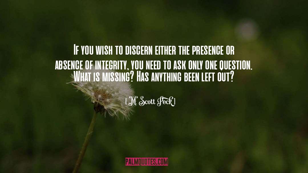 Bitterblue Missing Absence quotes by M. Scott Peck