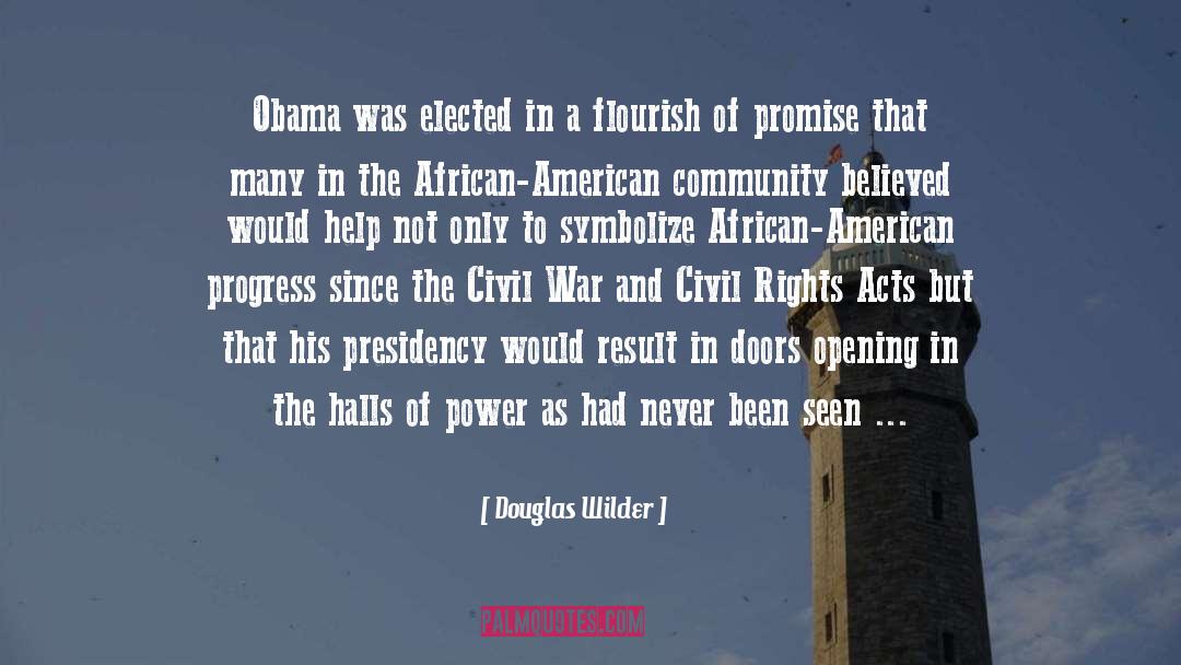 Black America quotes by Douglas Wilder