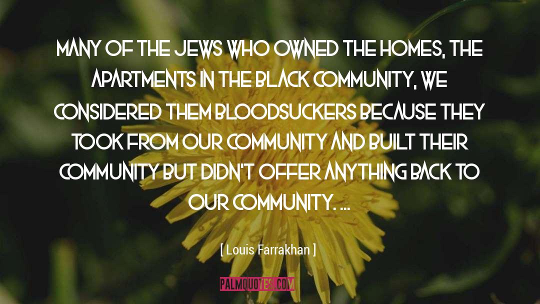 Black Community quotes by Louis Farrakhan