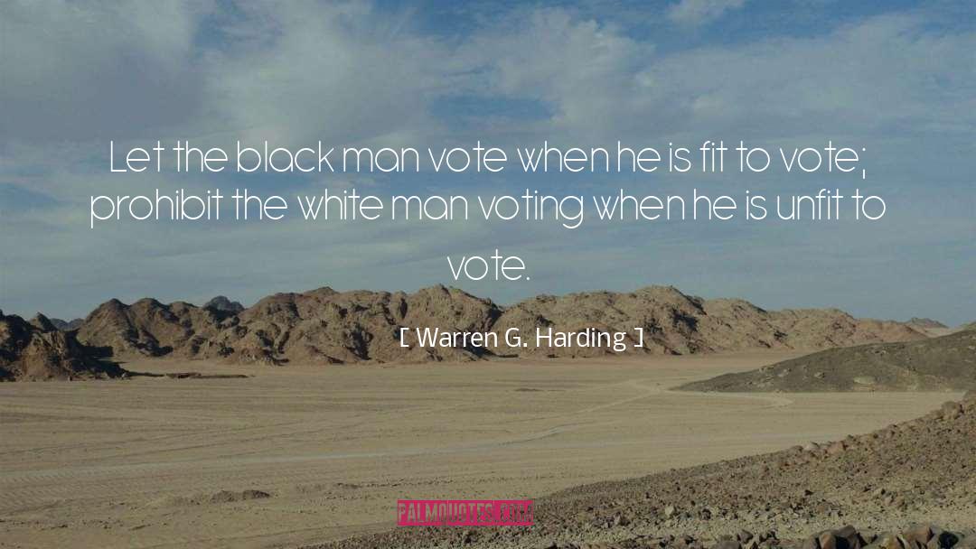 Black Man quotes by Warren G. Harding