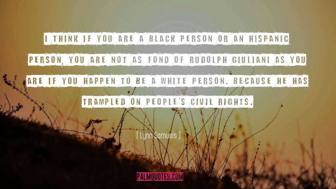 Black Person quotes by Lynn Samuels