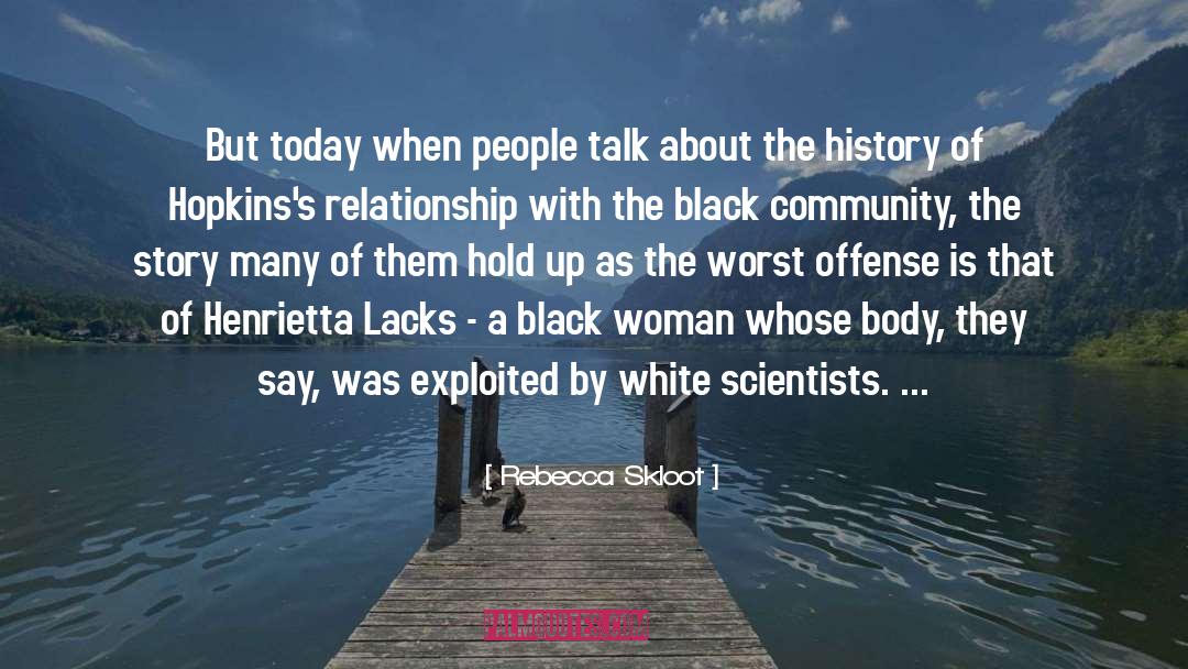 Black Woman quotes by Rebecca Skloot