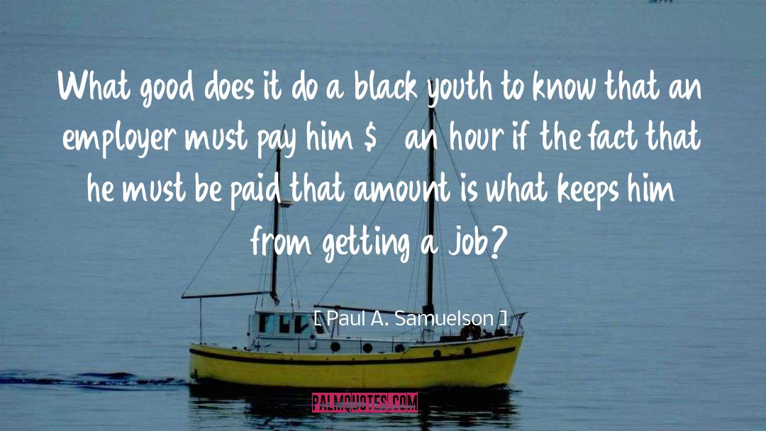 Black Youth quotes by Paul A. Samuelson