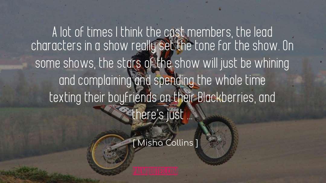 Blackberries quotes by Misha Collins