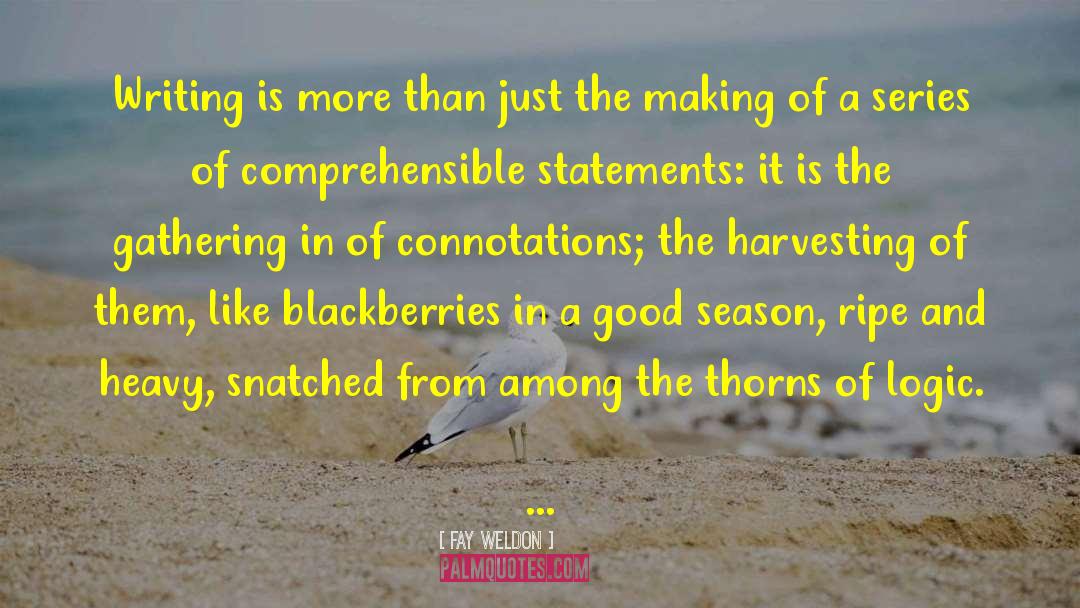 Blackberries quotes by Fay Weldon