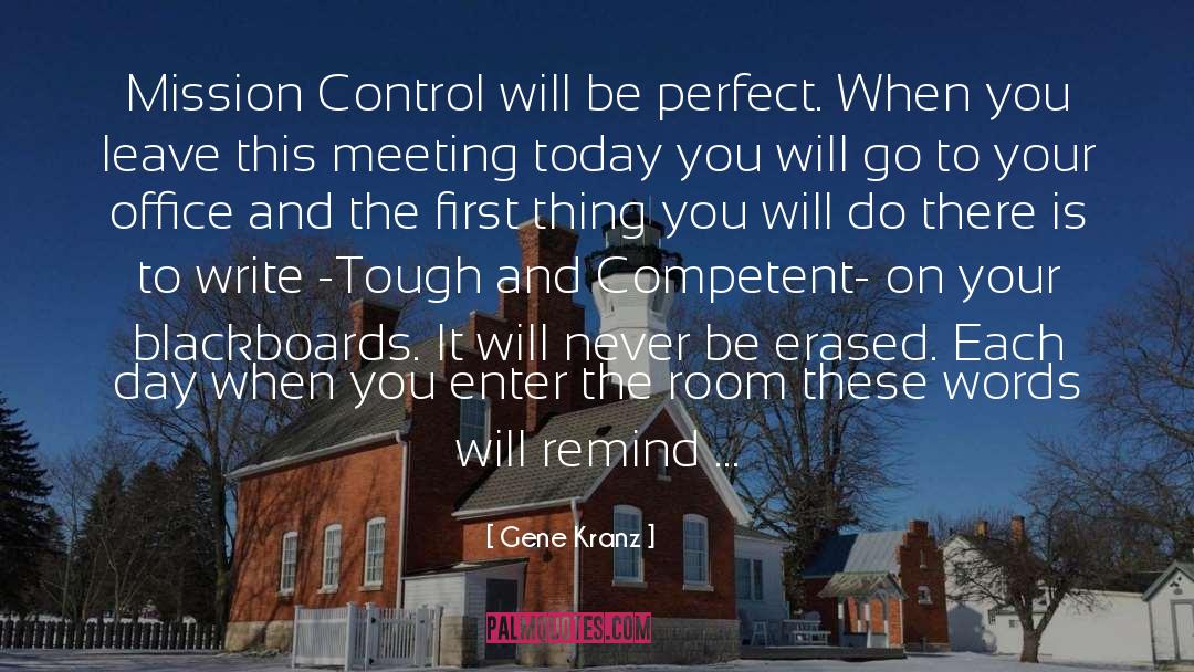 Blackboard quotes by Gene Kranz