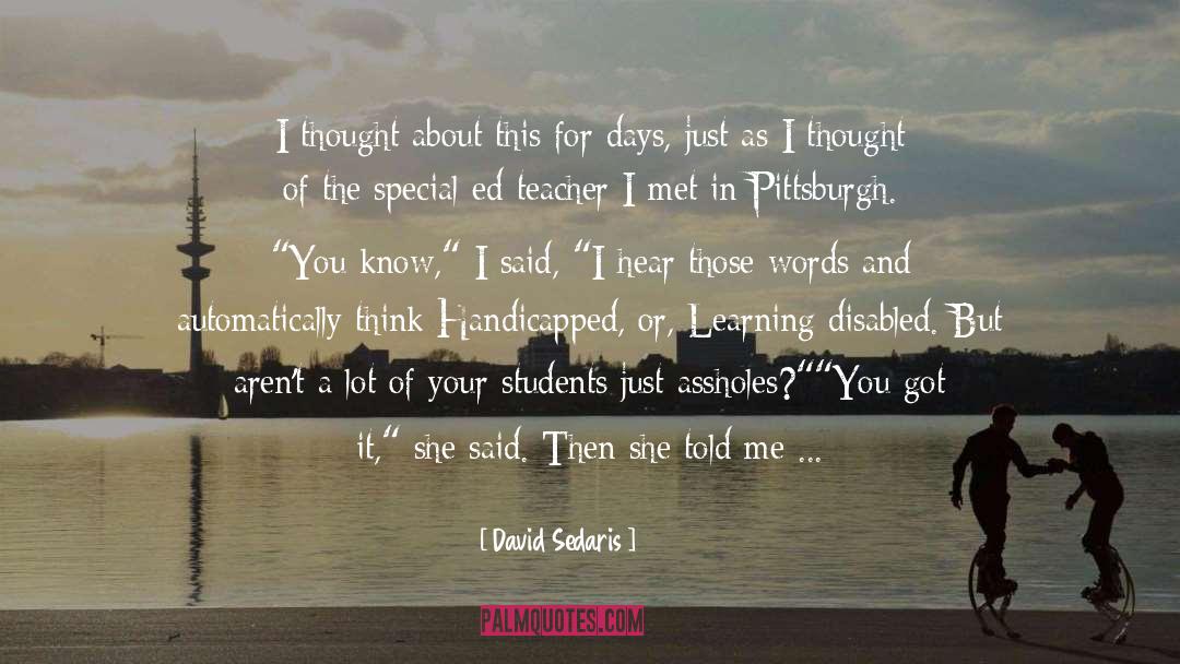 Blackboard quotes by David Sedaris