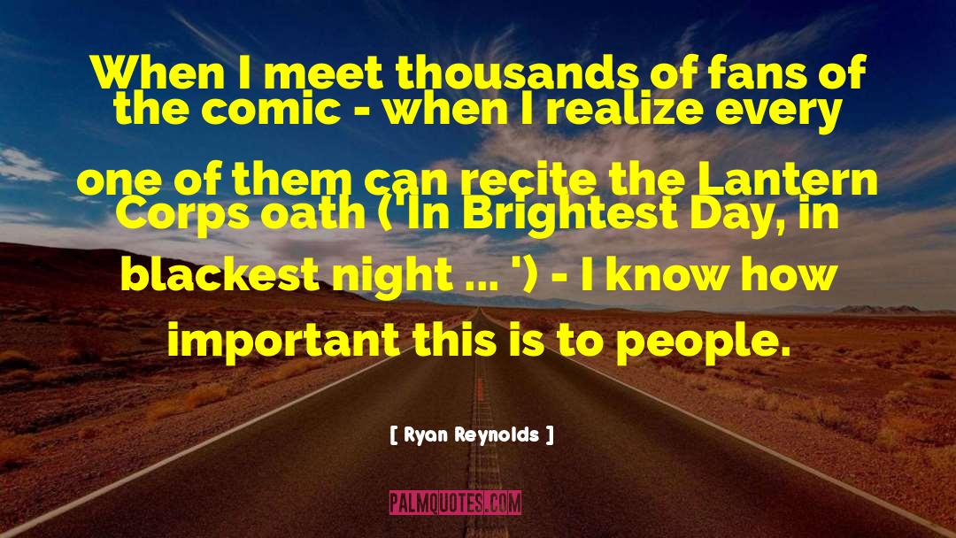 Blackest Night quotes by Ryan Reynolds