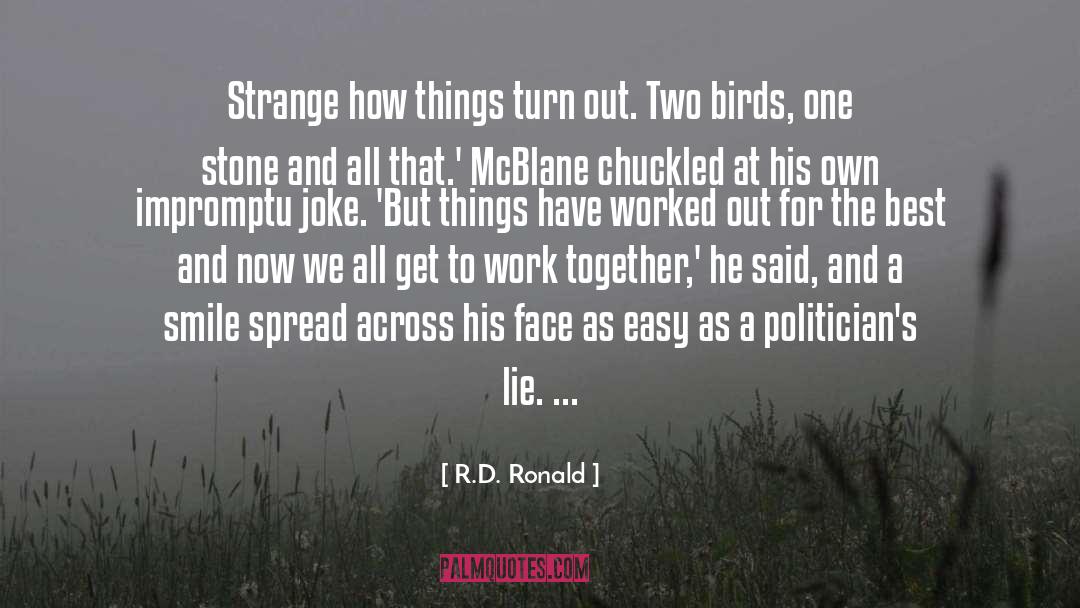 Blackmail quotes by R.D. Ronald