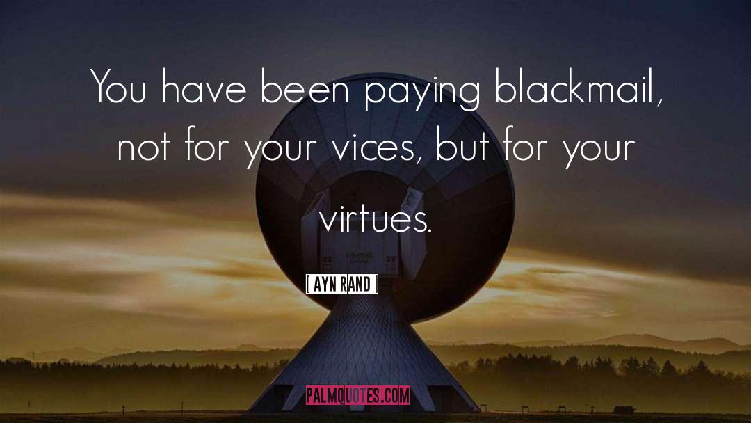 Blackmail quotes by Ayn Rand