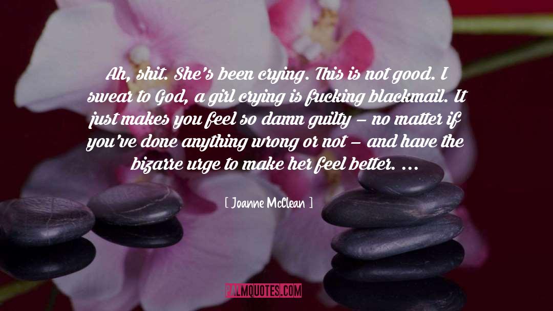 Blackmail quotes by Joanne McClean