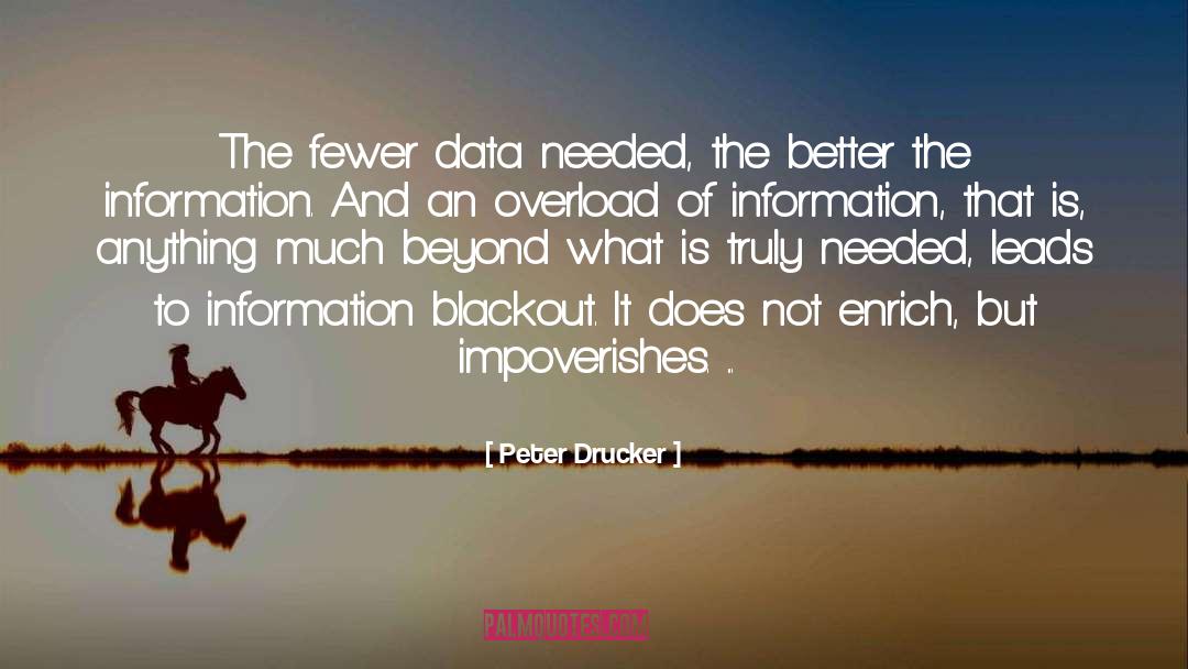 Blackouts quotes by Peter Drucker