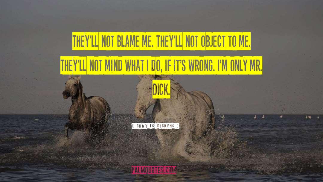 Blame Me quotes by Charles Dickens