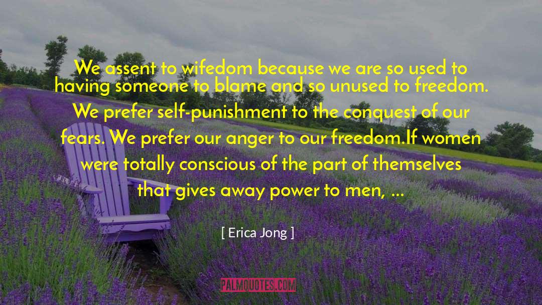 Blame Other quotes by Erica Jong