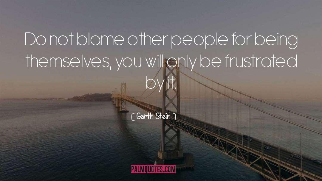 Blame Other quotes by Garth Stein
